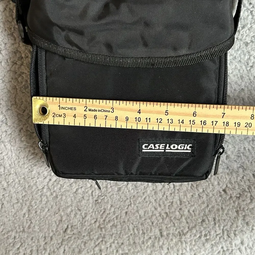 Case Logic Walkman CD Player Case Bag Vtg Retro Zippered Black Camera PDA Strap